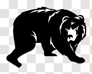 Bear Logo - Black Bear Silhouette Transparent PNG