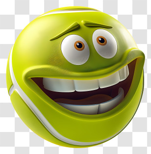 Tennis Ball - Smiling Tennis Ball Cartoon Transparent PNG