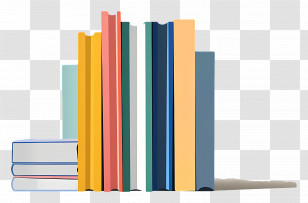 Books - Arrangement Of Colorful Stack Of Books Transparent PNG