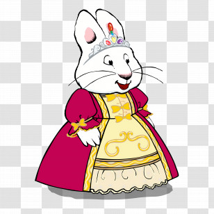 Max Ruby - Bunny In Princess Dress Transparent PNG