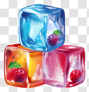 Ice Cubes - Fruit-Infused Ice Cubes Transparent PNG