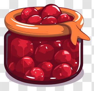Red Fruit - Jar Of Red Berry Jam Transparent PNG