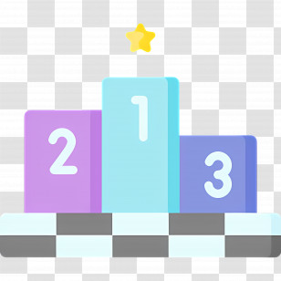 Trophy Podium - Podium With Ranking Numbers Transparent PNG