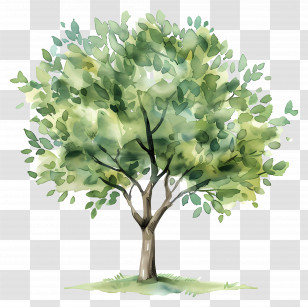 Green Tree - Lush Green Tree In Natural Setting Transparent PNG