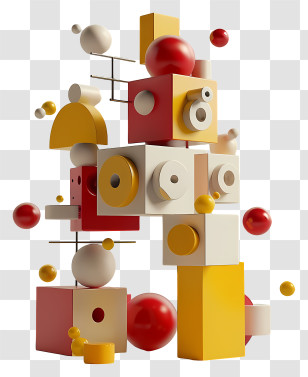 Building Blocks - Abstract Geometric Shapes Transparent PNG