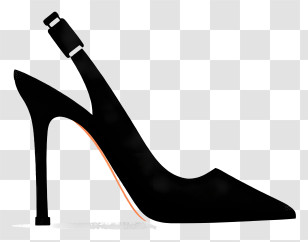 Black Heeled Shoe - Black High Heel Shoe Transparent PNG