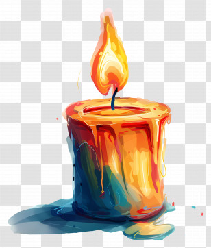 Candle - Burning Candle With Flame Transparent PNG