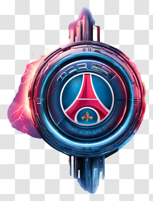 Paris Saint Germain F C Logo - Futuristic Logo Design Transparent PNG