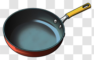 Cooking Frypan - Yellow-Handled Frying Pan Illustration Transparent PNG