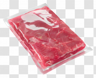 Frozen Meat Packet - Vacuum-Packed Fresh Raw Meat Transparent PNG