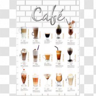 Iced Coffee Cafe Poster Street Art - Stemware Transparent PNG