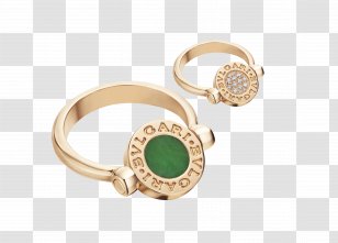 Bulgari Jewellery Wedding Ring Diamond - Rose Gold Rings Transparent PNG