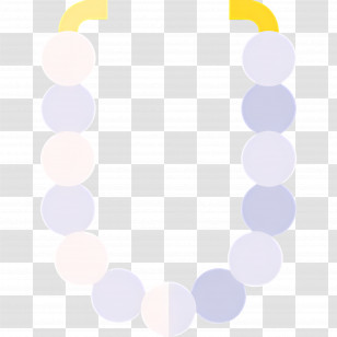 Pearl Necklace - Pastel Bead Necklace Illustration Transparent PNG