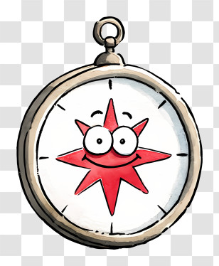 Cartoon Compass - Compass Cartoon Character Transparent PNG