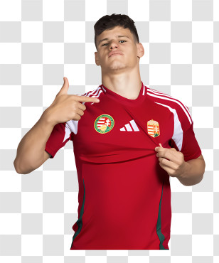 Milos Kerkez - Red Soccer Jersey For Football Player Transparent PNG