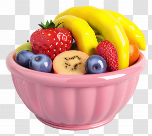Breakfast Fruit Bowl - Bowl Of Colorful Mixed Fruits Transparent PNG