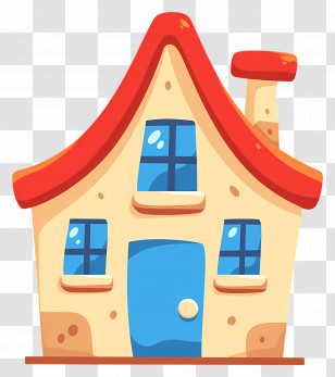 Cute House - Cartoon Small Cozy House Transparent PNG