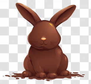 Chocolate Bunny - Chocolate Bunny For Easter Transparent PNG