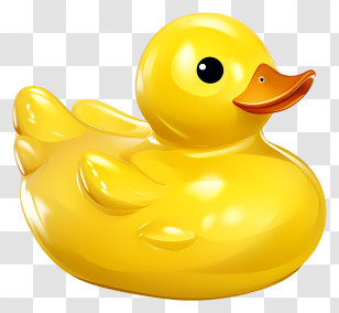 Realistic Style Rubber Duck - Bright Yellow Rubber Duck For Playtime Transparent PNG