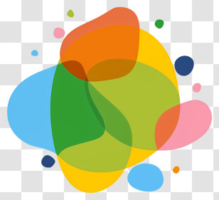 Cartoon - Colorful Abstract Shapes In Modern Design Transparent PNG