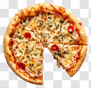 Pizza Eaten - Pepperoni Pizza With Missing Slice Transparent PNG
