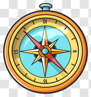 Compass - Cartoon Compass For Navigation Concept Transparent PNG