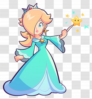 Princess Rosalina - Princess With Magic Wand Transparent PNG