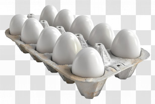 Egg Carton - Carton Of White Eggs Transparent PNG