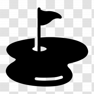 Golf Field - Golf Hole With Flag Transparent PNG