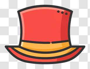 Top Hat - Red Top Hat Transparent PNG