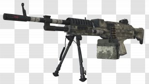 Call Of Duty: Ghosts Black Ops II .500 S&W Magnum LSAT Light Machine Gun - Frame Transparent PNG
