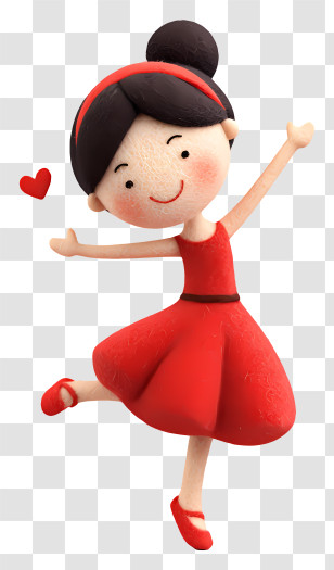 Little Girl Dancing - Joyful Dancing Girl Transparent PNG