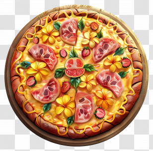 Hawaiian Pizza - Delicious Pizza With Toppings Transparent PNG