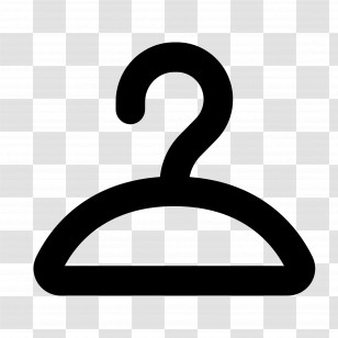Clothes Hanger - Minimalist Clothing Hanger Icon Transparent PNG