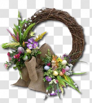 Easter Bunny Wreath Christmas Holiday - Bohemia Aros Transparent PNG