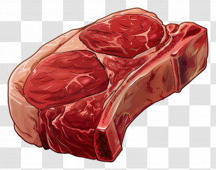 Uncooked Steak - Raw Meat Steak Illustration For Culinary Design Transparent PNG