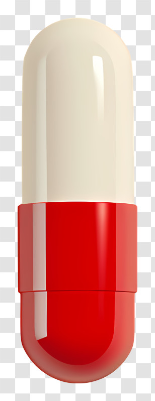 Medicine Tablet - Red And White Capsule Pill Transparent PNG