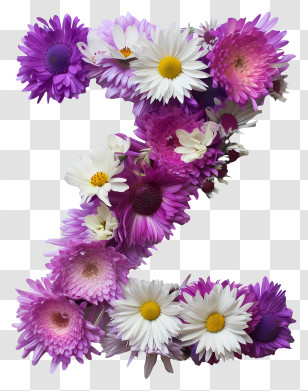 Floral Letter Z - Floral Letter Z Design Transparent PNG