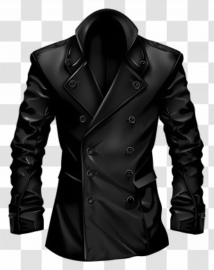Jacket - Stylish Black Coat Transparent PNG