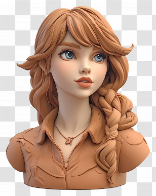Taylor Swift - Clay Bust Of Woman Sculpture Transparent PNG