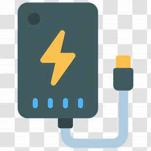 Power Bank - Power Bank With Charging Cable Transparent PNG