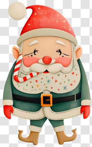 Cartoon Santa Claus - Cute Santa Claus Christmas Character Transparent PNG