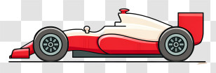 Formula 1 Race Car - Red And White Race Car Transparent PNG