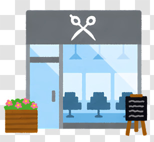 Icon - Hair Salon Shopfront Transparent PNG