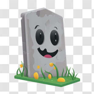 Headstone - Happy Tombstone With Grass And Flowers Transparent PNG
