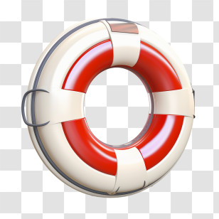 Lifebuoy - Red And White Lifebuoy Ring For Safety Transparent PNG
