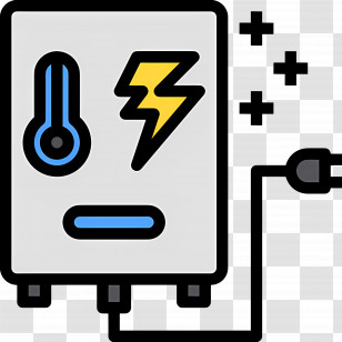 Water Heater - Electric Heater With Power Symbol Transparent PNG