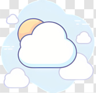 Cloudy Sky - Cartoon Cloud With Sun Transparent PNG