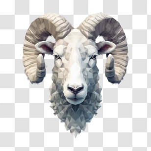 Sheep - Ram With Horns Illustration Transparent PNG
