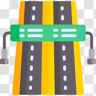 Highway Road - Highway With Green Sign Transparent PNG